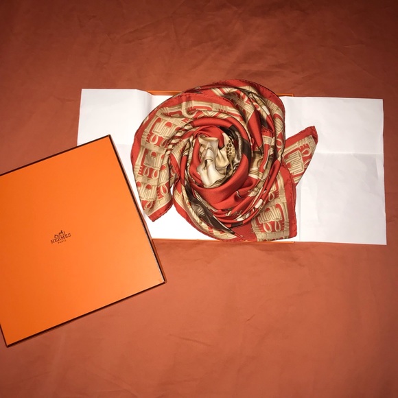 Auth Hermès silk scarf 90cm "Tutankhamun" - Picture 8 of 8